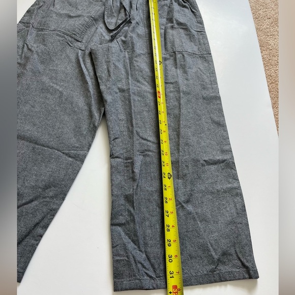 O.N.S. ONS One Nice Shop Cropped Pants Cotton Gray Size Medium - Picture 7 of 9